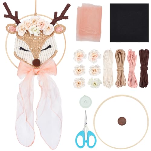 FREEBLOSS DIY Makramee Rentier Wandbehang Makramee Wandbehang Kit Makramee Set für Anfänger mit Anleitung Geflochtene Heimdekoration für Erwachsene Geburtstagsgeschenk FREEBLOSS DIY Makramee Rentier Wandbehang Makramee Wandbehang Kit Makramee Set für Anfänger mit Anleitung Geflochtene Heimdekoration für Erwachsene Geburtstagsgeschenk von FREEBLOSS