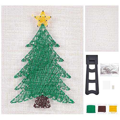 FREEBLOSS DIY String Art Kit Weihnachtsbaum String Kunst Malerei Nagel String Kunst Kit, String Art Bastelset für Erwachsene Studenten Weihnachten Handgemachtes Geschenk Urlaub Dekor von FREEBLOSS