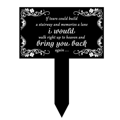 FREEBLOSS Grabmarker Sympathie Gartenpfahl Grabsteine für den Friedhof Gedenktafeln für den Außenbereich Spitzendesign Gedenktafeln für den Außenbereich von FREEBLOSS