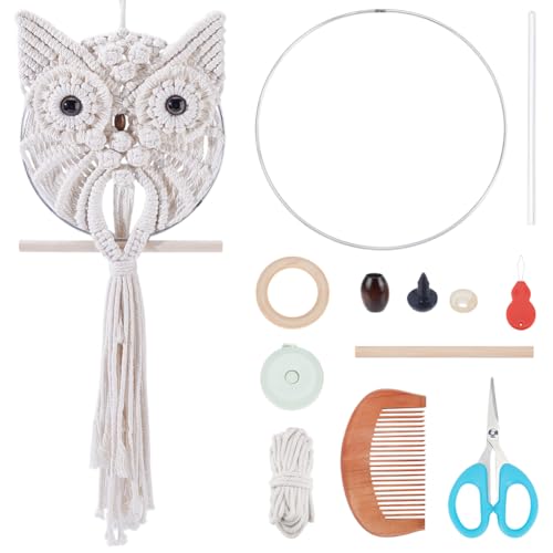 FREEBLOSS Makramee Eulen Set Für Anfänger Makramee Wandbehang Set Boho Makramee Eulen Ornament DIY Makramee Set Mit Englischer Anleitung Makramee Anfänger Set Makramee Hängedekor Für Schlafzimmer FREEBLOSS Makramee Eulen Set Für Anfänger Makramee Wandbehang Set Boho Makramee Eulen Ornament DIY Makramee Set Mit Englischer Anleitung Makramee Anfänger Set Makramee Hängedekor Für Schlafzimmer von FREEBLOSS