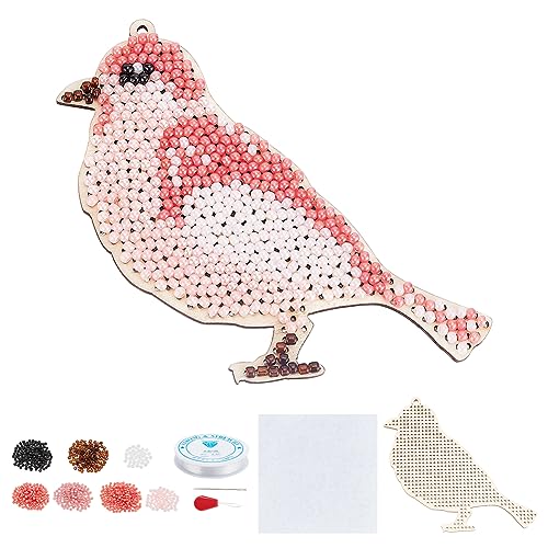 FREEBLOSS Perlen gezählte Kreuzstich Kits Lebendiger Kolibri-Stil Saatgut Bead Stickerei Kits mit Anleitung Perlenstickerei Needlepoint Kit für Geburtstagsgeschenk-Anfänger von FREEBLOSS