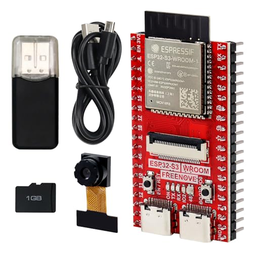FREENOVE ESP32-S3-WROOM CAM Board (16 MB Flash), Dual-core 32-bit 240 MHz Microcontroller, Onboard Camera Wireless, Python C Code, Example Projects Tutorial von FREENOVE