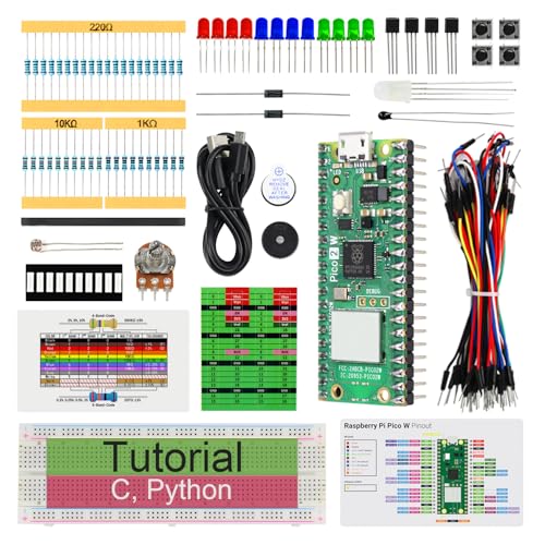 FREENOVE Basic Starter Kit for Raspberry Pi Pico 2 W (Included), Dual Arm Cortex-M33 and Dual Hazard3 RISC-V Microcontroller, 386-Page Detailed Tutorial, 142 Items, 55 Projects, Python C Code von FREENOVE
