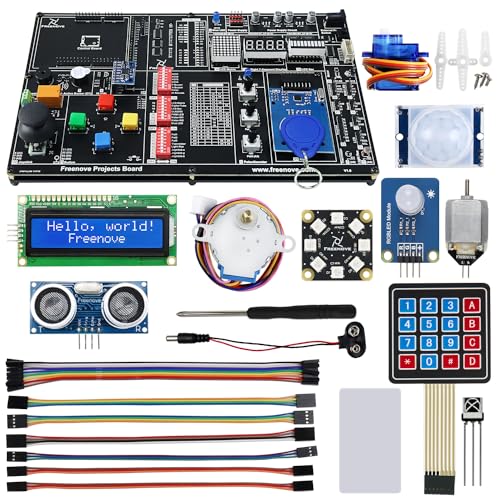 Freenove Projects Kit (No Control Board) (Compatible with Arduino IDE), 238-Page Detailed Tutorials, 46 Projects, No Soldering, Simple Wiring von FREENOVE