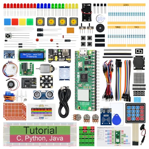 Freenove Ultimate Starter Kit for Raspberry Pi Pico 2 W (Included), Dual Arm Cortex-M33 and Dual Hazard3 RISC-V Microcontroller, 767-Page Detailed Tutorial, 224 Items, 119 Projects, Python C Java Code von FREENOVE