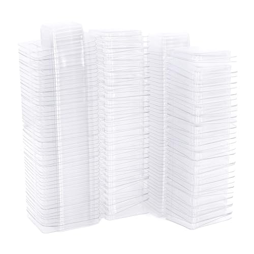 100PCS Wax Melt Forms | 1oz Transparent Clamshell Containers with Hanging Holes | PET DIY Candle/Chocolate/Soap Forms | Separate Design for Easy Labeling (Square) von FRELEAN