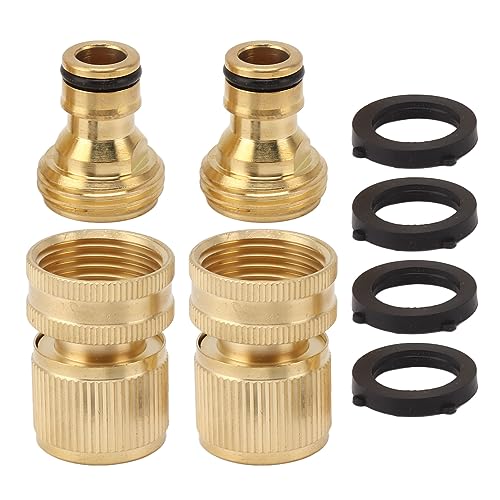 2pcs Messinggartenschlauch Schnellanschluss 3/4 Zoll | Robust und jural geschützt | Männliche und weibliche Schlauchanpassungsadapter für Reparatur/Bewässerung/Außengebrauch 2pcs Messinggartenschlauch Schnellanschluss 3/4 Zoll | Robust und jural geschützt | Männliche und weibliche Schlauchanpassungsadapter für Reparatur/Bewässerung/Außengebrauch von FRELEAN