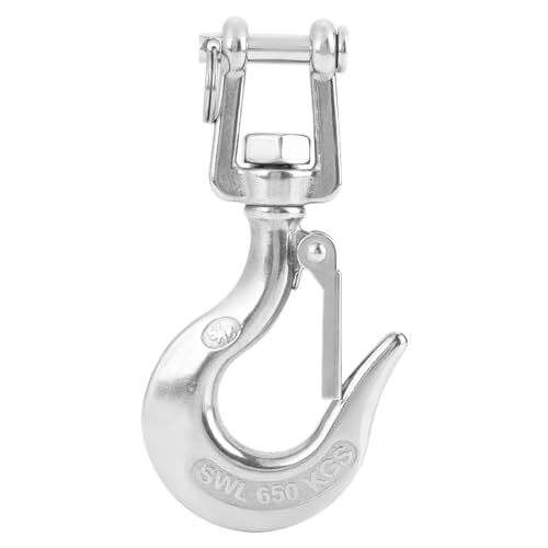 304 Stainless Steel Swivel Lifting Hook with Latch | 650kg / 1000kg Working Load | Rigging Accessory for Hoisting/Mining/Transportation | 360° Rotation (650kg) von FRELEAN