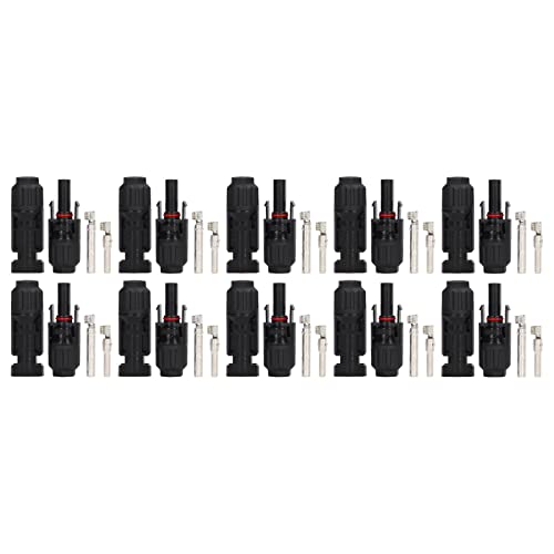 30A 1000V Solar Panel Connectors | IP65 Weatherproof & Sunlight Shielded | 10 Set Male/Female for PV Systems/Solar Panels | Flame Retardant ABS von FRELEAN