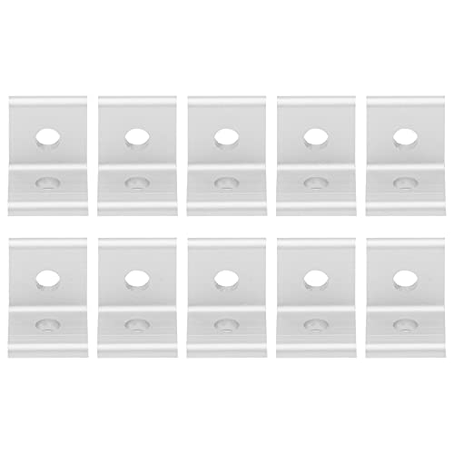 Aluminum Angle Corner Bracket 10Pcs | 90 Degree L Shape Connector for Furniture / Shelving / DIY Projects | Heavy Duty Metal Brackets with Anodized Finish (3030) von FRELEAN