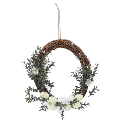 Artificial Spring Wreath | High Simulation Egg Wreath for Front Door/Wedding/Party Decor | Rattan & Plastic Seasonal Decoration | 11.8x9.8in Artificial Spring Wreath | High Simulation Egg Wreath for Front Door/Wedding/Party Decor | Rattan & Plastic Seasonal Decoration | 11.8x9.8in von FRELEAN