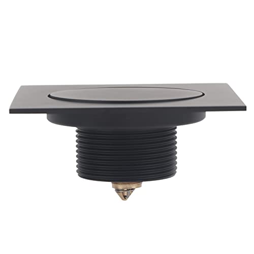 Brass Floor Drain Strainer | Pop Up Shower Drain for Bathroom/Toilet/Kitchen | Efficient Draining & Scent - Block Design | 50mm / 75mm Universal Pipe Size (Black Bounce Floor Drain) von FRELEAN