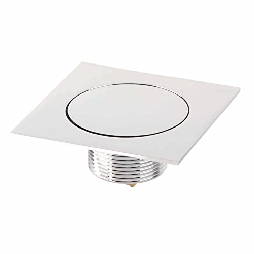 Brass Floor Drain Strainer | Pop Up Shower Drain for Bathroom/Toilet/Kitchen | Efficient Draining & Scent - Block Design | 50mm / 75mm Universal Pipe Size (Silver Bounce Floor Drain) von FRELEAN