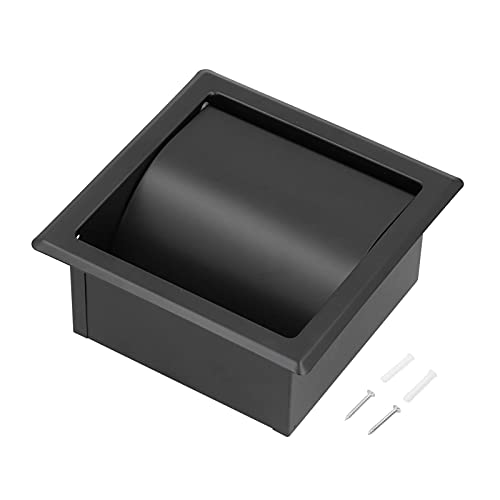 Embedded Toilet Paper Holder | 304 Stainless Steel Roll Paper Rack for Bathroom/Hotel/Home | Wall - Mounted Space Saver with Tools Kit | Black Embedded Toilet Paper Holder | 304 Stainless Steel Roll Paper Rack for Bathroom/Hotel/Home | Wall - Mounted Space Saver with Tools Kit | Black von FRELEAN