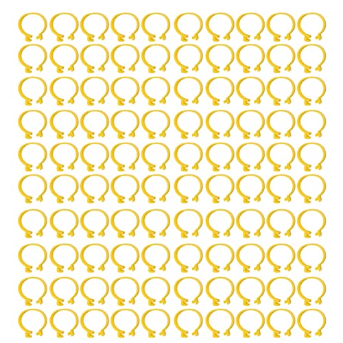 FRELEAN 100PCS Reusable Chicken Ankle Rings | Plastic Duck Leg Bands for Breeding Chickens/Ducks/Geese | Identification Tool with Marking Space | Sturdy & Easy to Maintain (18mm) von FRELEAN