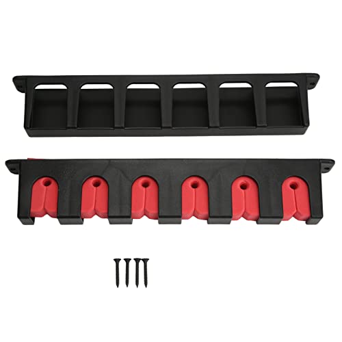 FRELEAN 2Pcs Wall Mounted Fishing Rod Holder | Space Saving ABS PVC Rack for Horizontal Storage | Gentle Fishing Pole Organizer for Home/Garage/Boat (Red) von FRELEAN