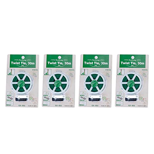 FRELEAN 4PCS Gartenpflanze Krawatten mit Cutter | 30 m Starke Stützgurte für Kletterpflanzen/Blumen/Sträucher | Lang - Kunststoff- und Eisenmaterial tragen | Organizer für Kabel FRELEAN 4PCS Gartenpflanze Krawatten mit Cutter | 30 m Starke Stützgurte für Kletterpflanzen/Blumen/Sträucher | Lang - Kunststoff- und Eisenmaterial tragen | Organizer für Kabel von FRELEAN