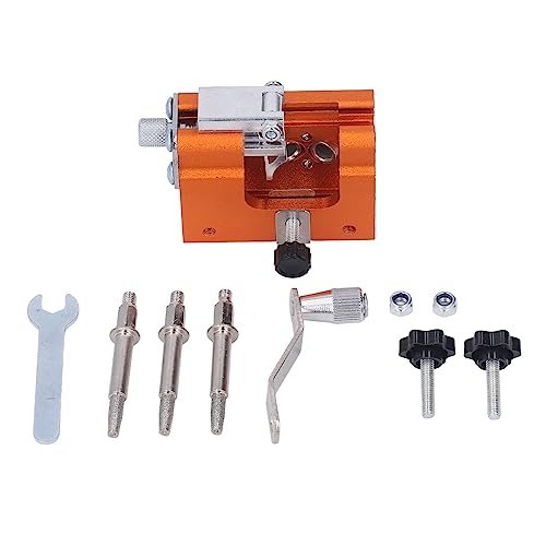 FRELEAN Chainsaw Sharpener Kit | Portable Crank Jig with 10 Accessories | Stainless Steel Grinder for Accurate Tooth Positioning | Efficient 3-5 Sec Sharpening/Repair Tool for Most von FRELEAN