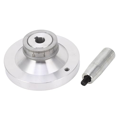 FRELEAN Lathe Handwheel 80mm Aluminum Alloy | 0-25mm Scale with Crank Handle | Replacement for 7x12 / 7x14 / 0618 Mini Lathes | CNC Machined Accurate Handwheel FRELEAN Lathe Handwheel 80mm Aluminum Alloy | 0-25mm Scale with Crank Handle | Replacement for 7x12 / 7x14 / 0618 Mini Lathes | CNC Machined Accurate Handwheel von FRELEAN