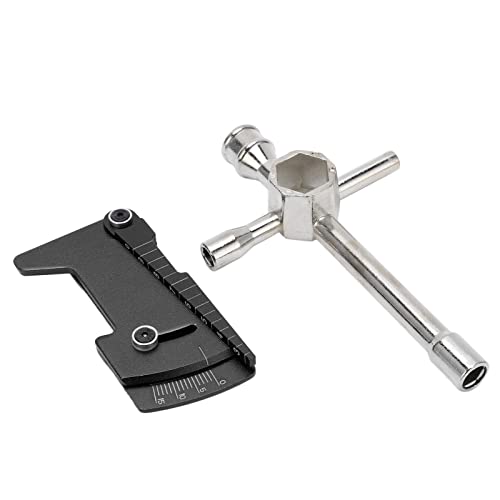 FRELEAN RC Car Hex Wrench Tool Kit | 4WD Cross Sleeve Positioning Ruler | High Strength Aluminum Alloy for RC Vehicles/Hobby Maintenance | Ergonomic & Multifunction Design (Black) von FRELEAN