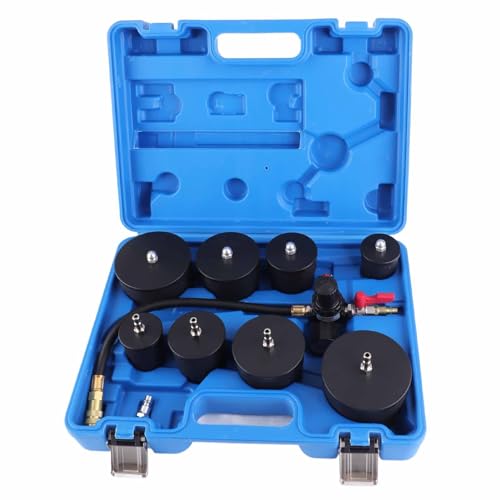 FRELEAN Turbo System Leakage Tester Kit | 9 Pcs Turbocharger Boost Pressure Leak Test Kit with Gauge | Pressure Tester for Cars/Trucks/Cooling Systems | 1.38-3.54in Adapters von FRELEAN