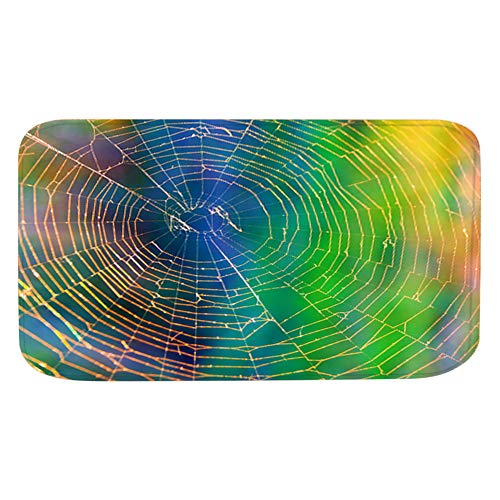 Grip Floor Mat | Super Soft Flannel with Cobweb Design | Secure Bathroom/Kitchen/Office Chair Mat | Machine Washable, 4 Sizes (Green) (50cm×80cm) von FRELEAN