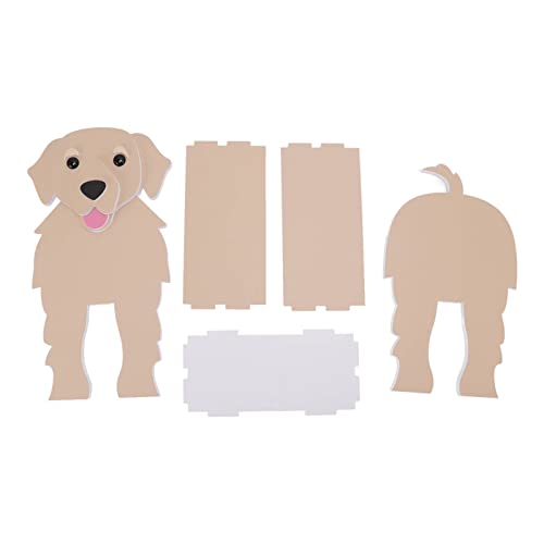 Hunde-Blumenbehälter, niedlicher Übertopf in Tierform, für Innen- und Außenbereich, Gartendekoration, PVC, stabiler und leichter Halter, handgefertigtes Geschenk für Hundeliebhaber von FRELEAN