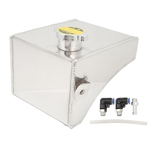 Kühlmittelüberlauf Tank Kit | Aluminium -Kühler -Überlauf -Expansionstank für S13 S14 S15 Versionen 1989-1994 | Leckschutz & 20% mehr Kapazität (Silver) von FRELEAN