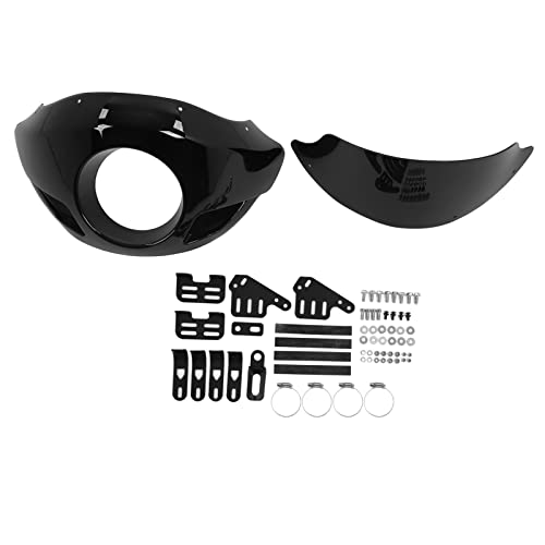 Motorcycle Headlight Fairing | Bat Wing Windshield Replacement for FL Touring 1996 - 2013 / 1200 2007 - 2019 / 883 2005 - 2019 | ABS Material with Mounting Kit von FRELEAN