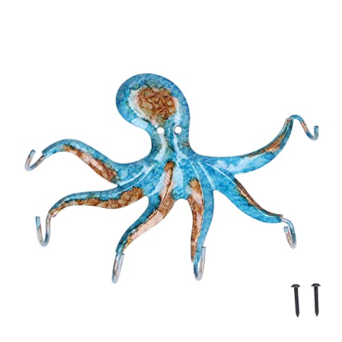 Octopus Wall Hook | Space Saving Wall Mounted Key Holder for Bedroom/Bathroom/Kitchen | Unique Shape Design with Metal Hooks | Vintage Home Decor Octopus Wall Hook | Space Saving Wall Mounted Key Holder for Bedroom/Bathroom/Kitchen | Unique Shape Design with Metal Hooks | Vintage Home Decor von FRELEAN