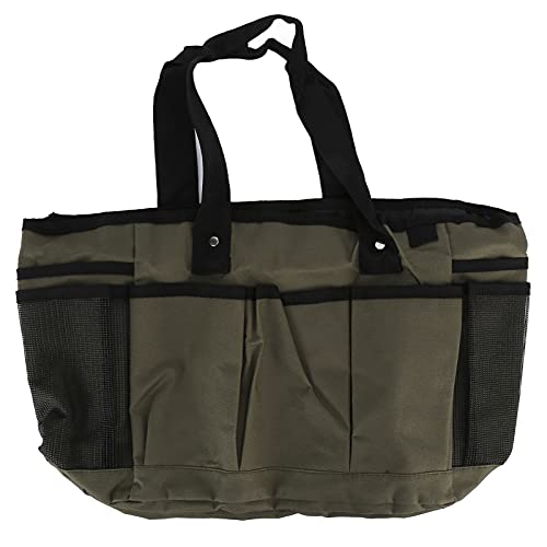 Outdoor Tote Bag for Gardening Tools | 11 - Pocket Storage Organizer | Weatherproof Oxford Cloth Tool Bag for Pruners/Shears/Gloves | Sturdy & Portable Hand - Carry Design (Green) von FRELEAN