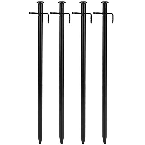 Sturdy Tent Stakes 4PCS | Steel Ground Pegs for Camping/Beach/Outdoor | 20cm & 30cm Grip - Enhanced Nails with Reinforced Welding (30cm) von FRELEAN