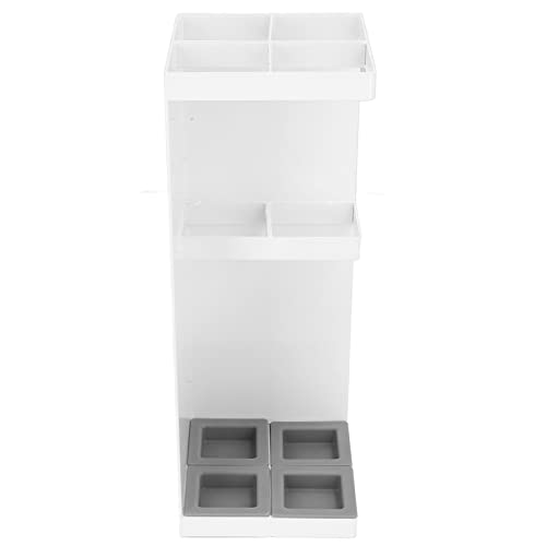 Umbrella Stand for Home & Hotel Lobby | Sturdy Iron Base Holds 4 Umbrellas | Removable Drip Tray for Full Size/Folding Umbrellas | Secure & Sturdy Design (White) von FRELEAN