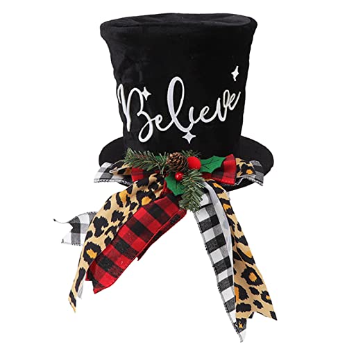 Weihnachtsbaum-Zylinderhut-Dekorationen | Exquisites handgefertigtes Design für Bäume/Tische/Türen | Festlicher Kieferkegel-Ornament | Tragbar und von FRELEAN