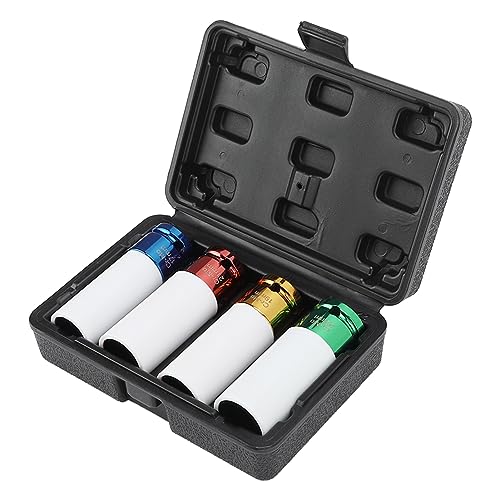 Wheel Lug Nut Socket Set | 4PCS Metric 1 / 2in Drive 17mm 19mm 21mm 22mm | 4 Color Coded Mark Defense Socket Wrench for Car Repair/Tire Change/Auto Maintenance Wheel Lug Nut Socket Set | 4PCS Metric 1 / 2in Drive 17mm 19mm 21mm 22mm | 4 Color Coded Mark Defense Socket Wrench for Car Repair/Tire Change/Auto Maintenance von FRELEAN