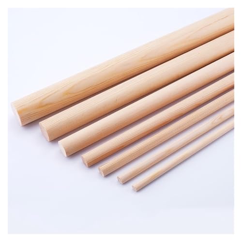 Bastel Holzstäbchen 50 stücke Modell Runde Holz Stick Lebensmittel Eis Am Stiel for Handwerk Machen Kuchen Dübel DIY Gebäude Holzbearbeitung Werkzeug(100MM_8MM) von FREOJGU