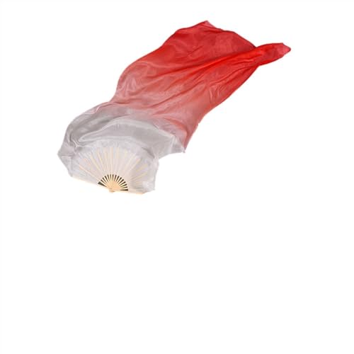 Bauchtanz Fächer Frauen Bauchtanz Seide Bambus lange Fan Veils Requisiten Anbetung Lob Pastell Farben Flag Streamer Erwachsene(Orange,210cm(82 Inch)) von FREOJGU