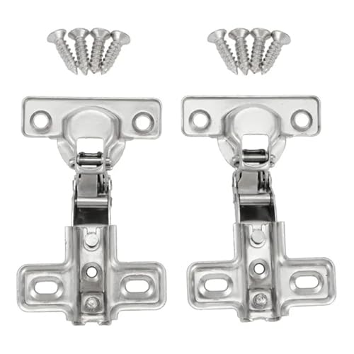 FREOJGU Schranktürscharniere 25 mm perforiertes kleines Scharnier, Schranktürpuffer, Flugzeugscharnier, Rohrscharnier(2) von FREOJGU