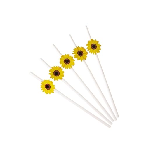 Geburtstag Accessoires 10/20/30 stücke Daisy Blume Papier Strohhalme Trinkhalme Themed Geburtstag Party Dekorationen Hochzeit Partei Liefert(Color 3,20pcs) von FREOJGU