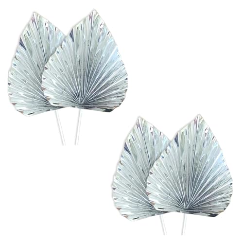 Geburtstag Accessoires 4 stücke Palm Speer Glücklich Geburtstag Kuchen Topper Blatt Dekoration Dekorieren Backen Dessert Tisch Hochzeit Party(COLOR 15) von FREOJGU