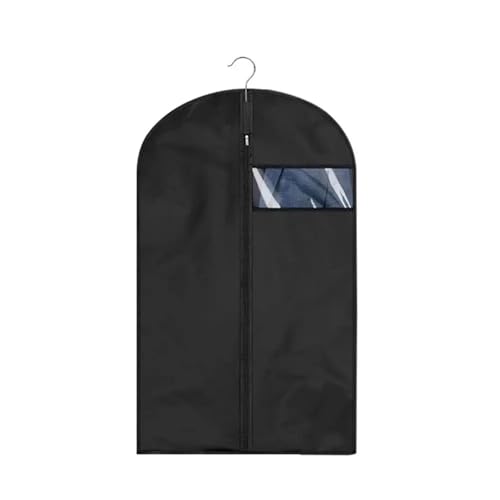 Kleiderhüllen Kleidung Staub Tasche Wasserdicht Schwarz Grau Hängende Lagerung Kleidungsstück Abdeckung Schrank Organizer(-Black-60x100cm) von FREOJGU