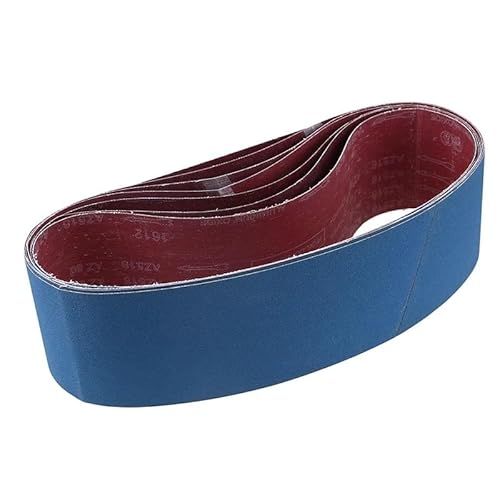 Schleifband 5 Stück 100 x 915 mm Schleifband 80–1000 Körnung Zirkonium-Korund-Schleifpapier for Schleifwerkzeug, Holz, weiches Metall, Polieren(150) von FREOJGU