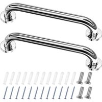 Freosen - 2er-Set Haltegriffe für die Toilette aus Edelstahl, Halterung für Duschgriffe, 30 cm abgewinkelter Haltegriff für das Badezimmer, von FREOSEN