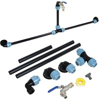 Freosen - Verbindungsset für 2 Wassertanks 1000 l ibc S60X6 / S60X6 IBC-Adapter für 2 IBC-Tanks nebeneinander/Regentanks mit 3/4' Schwanenhals von FREOSEN