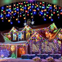LED-Lichterketten für Weihnachten, 20 m, 640 LEDs, Weihnachtsvorhang, Lichter, Dekoration, Fenster, Weihnachten, Hochzeit, Geburtstag, Terrasse von FREOSEN