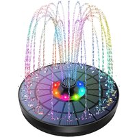 Freosen - led Schwimmender Solarbrunnen für den Außenbereich 3W Solarteichpumpe mit Batterie, LED-Farblichtern und 7 Düsen, für den Außenbereich Ja von FREOSEN