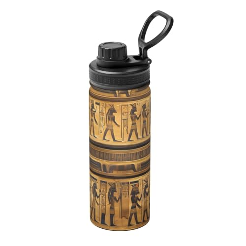Ägypten Hieroglyphen Mehrzweck-Edelstahl-Sport-Thermos, ideal für Outdoor, Sport, Pendeln und Camping Ägypten Hieroglyphen Mehrzweck-Edelstahl-Sport-Thermos, ideal für Outdoor, Sport, Pendeln und Camping von FRESQA