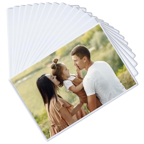 FRETONBA 15 Stück Magnet Bilderrahmen, 16,5 x 11,5 cm Fotomagnete Selbst Gestalten, Kühlschrankmagnete Fototaschen für Fotos Postkarten, Weiß von FRETONBA