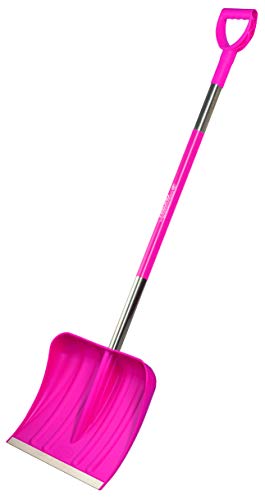 Freund Victoria Schneeschaufel Colourline (Schneeschieber pink, Blattbreite 40 cm, Schaufel mit Aluminiumstiel 105 cm, mit Alu-Profilkante, hoher Seitenrand) 97381 von Freund Victoria