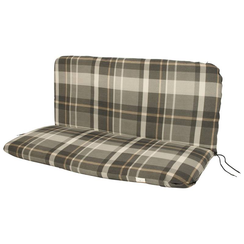 Auflage für Bank 2-Sitzer, grau/beige kariert von FRG